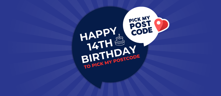 Happy 14th birthday to Pick My Postcode!