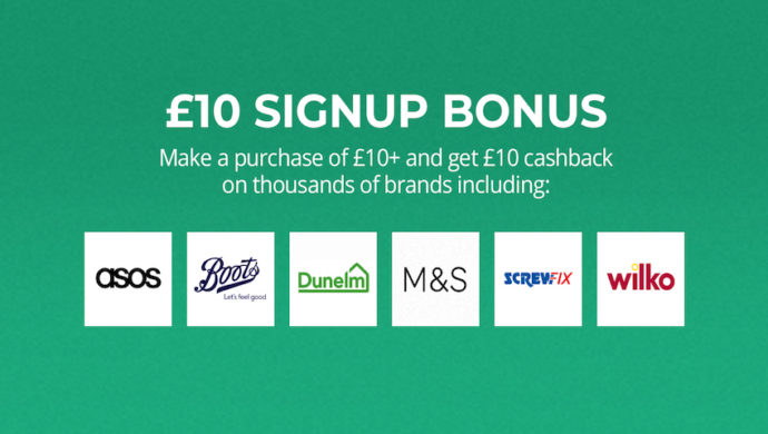 New TopCashback members get £10 Cashback on a £10+ spend on TopCashback
