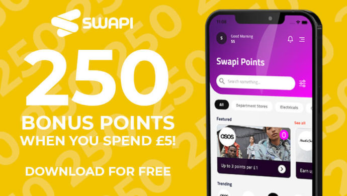 Download Swapi and get 250 points when you spend £5