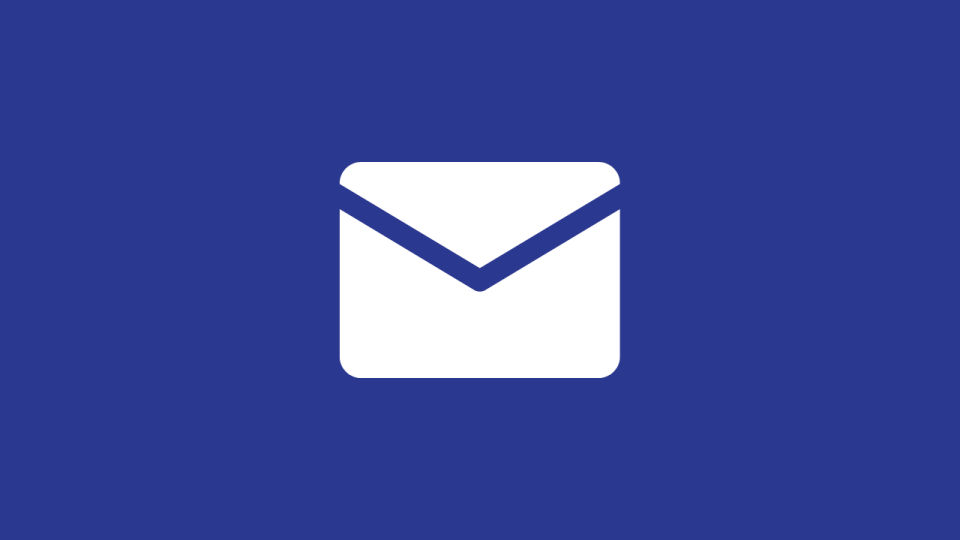 An image showing an image of an envelope on a blue background