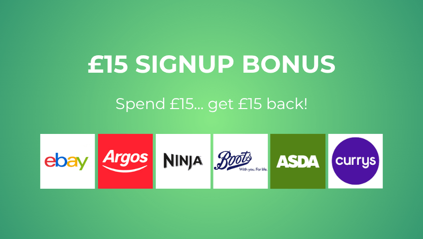 Topcashback £15 bonus sign up