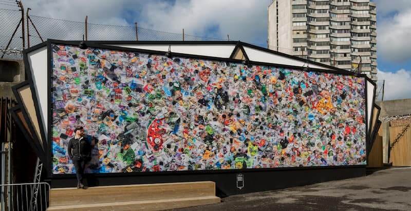 Everyday Plastic Mural on a billboard in Margate, Kent